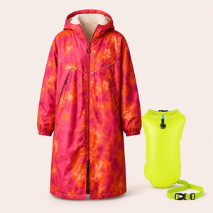 Afterswim Kit — changing robe and green safety tow float